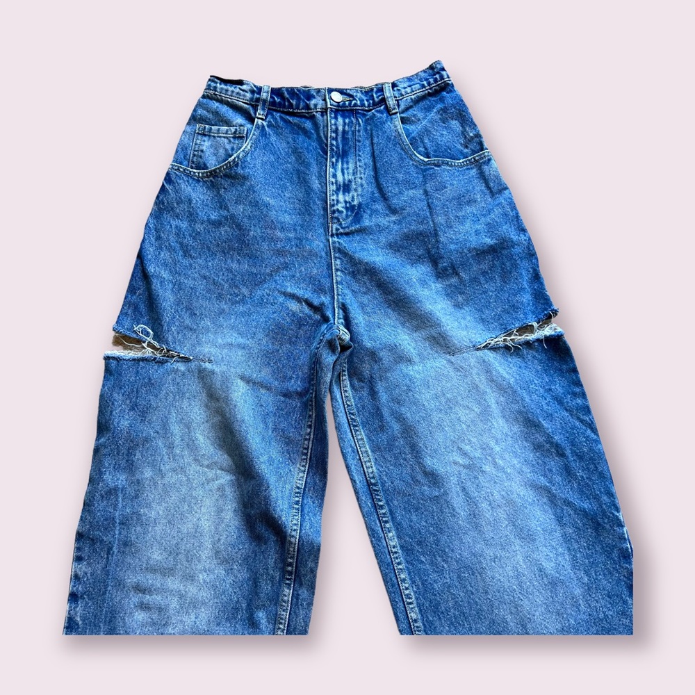 👖MM Inspired Cutout high-rise wide-leg jeans - Picture 13 of 16